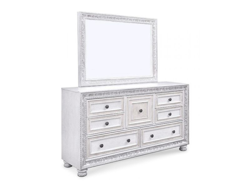 Frosted Dresser  with Mirror