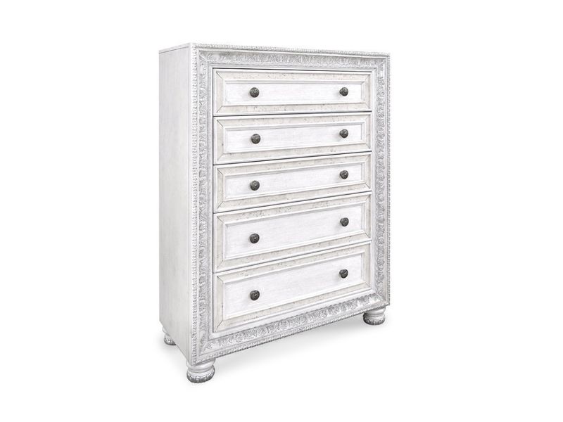 Frosted  5 Drawer Chest