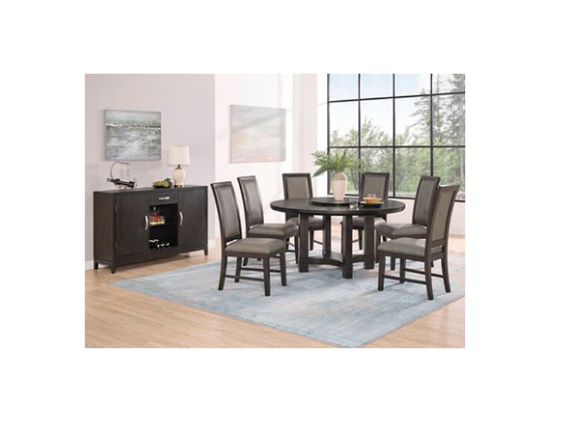 5 pc Round Dining Table with Lazy Susan