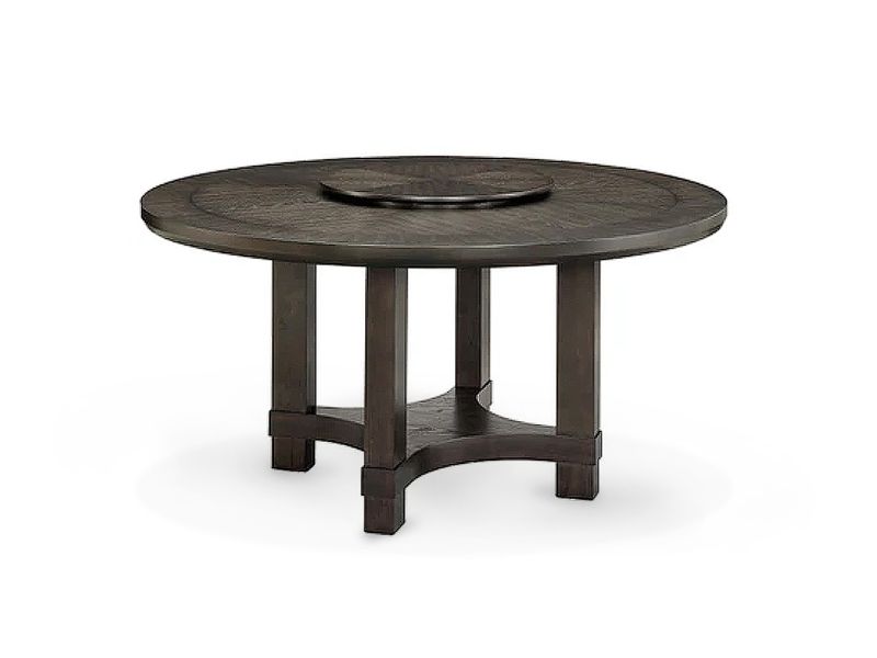 5 pc Round Dining Table with Lazy Susan