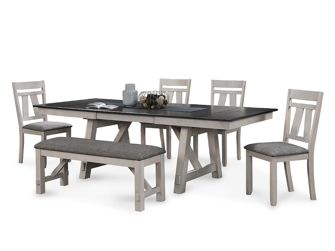 6 pc Rectangular Grey Dining