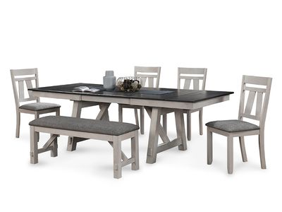 6 pc Rectangular Grey Dining