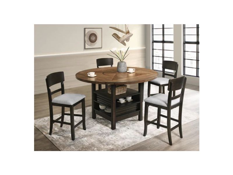 5 pc  2 Tone Counter Height Dining Set