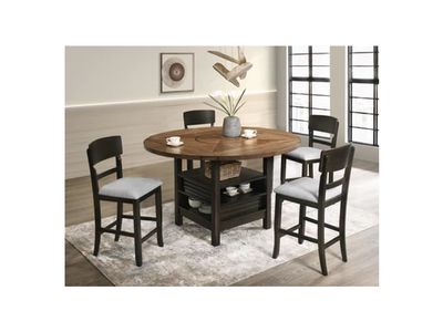 5 pc  2 Tone Counter Height Dining Set