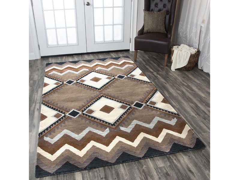 Native Wool Rug, Earth Tones