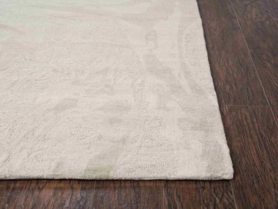 Sand Wave Wool Rug, Beige Tones