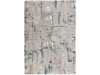 Stria Wool Rug, Blue, Grey, Brown, Beige Tones