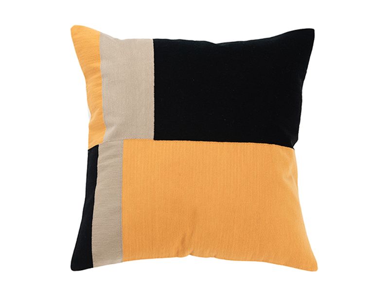 20 X 20 | Chic Cushion, Yellow, Beige, Black