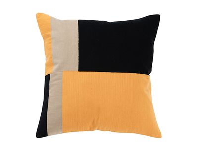 20 X 20 | Chic Cushion, Yellow, Beige, Black