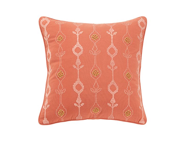 20 X 20 | Embroidered Cushion, Orange