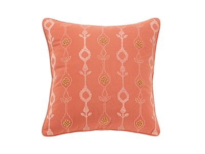 20 X 20 | Embroidered Cushion, Orange