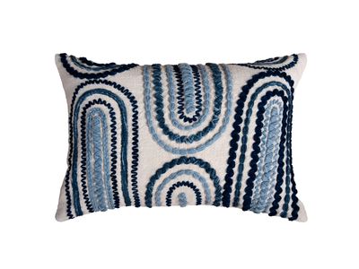 14 X 20 | Yarn Cushion, Blue, Beige