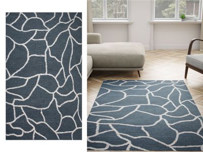 5 X 7.6 | Dynamic Wool Rug, Blue