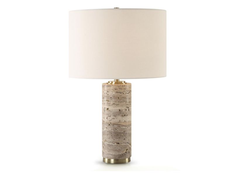 Travertine Table Lamp, Stone