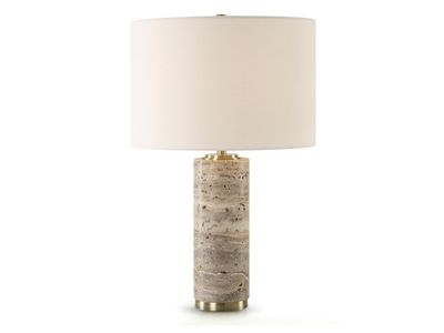 Travertine Table Lamp, Stone