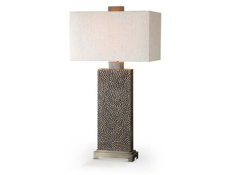Rectangular Table Lamp, Bronze