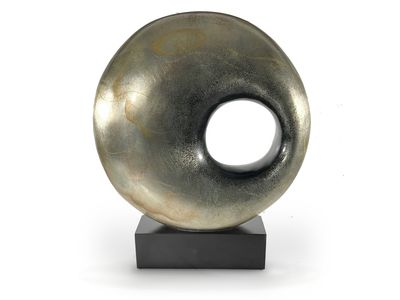 Modern Sphere Table Sculpture, Bronze