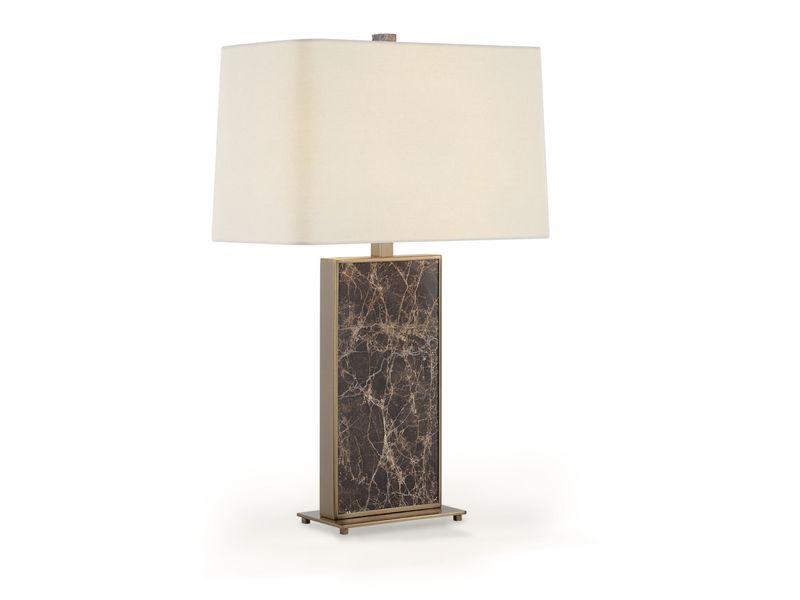 Marble Table Lamp, Dark Brown