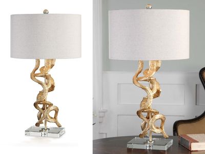 Twisted Vines Table Lamp, Gold