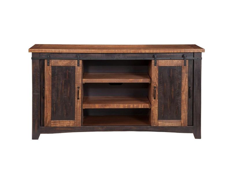 Eclectic Antique Sideboard/TV/Entertainment Stand/Console, Black &amp; Honey