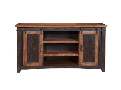 Eclectic Antique Sideboard/TV/Entertainment Stand/Console, Black &amp; Honey