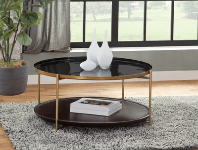 Cherry Round Coffee Table, Bronze Cherry
