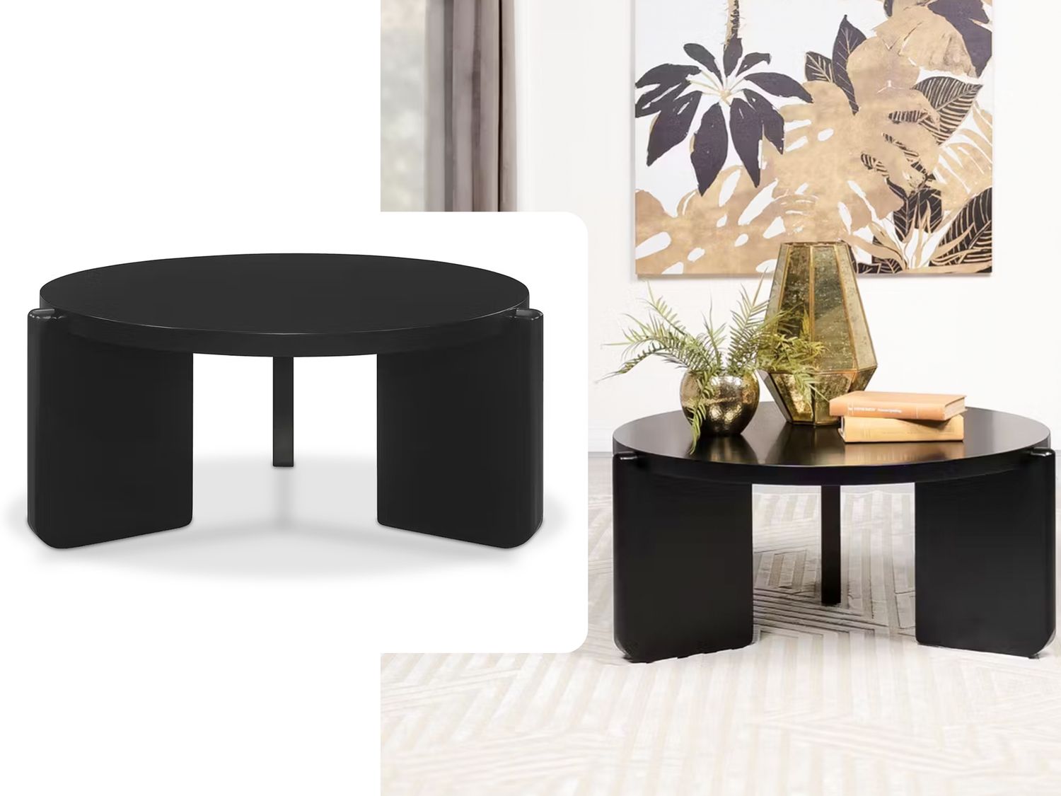 Statement Round Coffee Table, Solid Wood