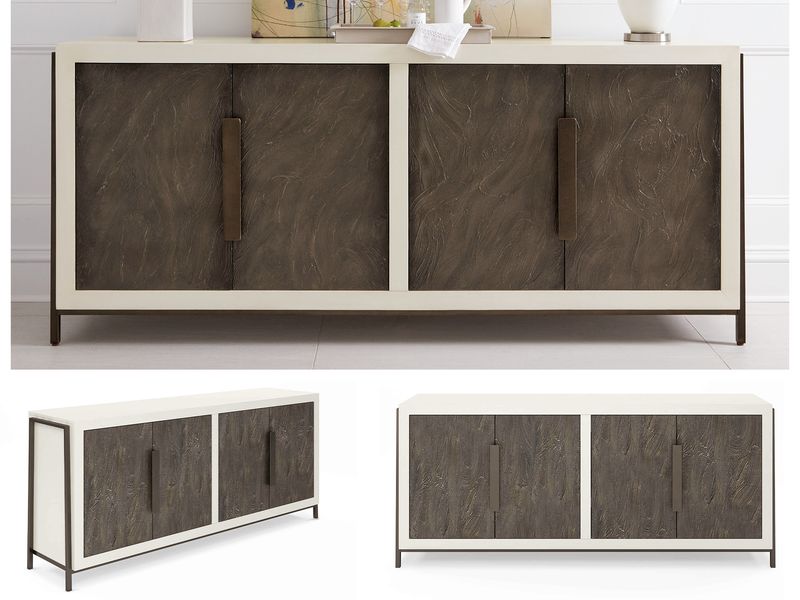 2 Tone 4 door Credenza, Sideboard/TV/Entertainment Stand/Console