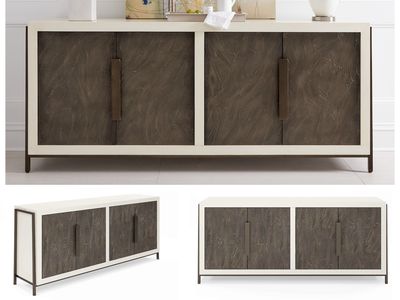 2 Tone 4 door Credenza, Sideboard/TV/Entertainment Stand/Console