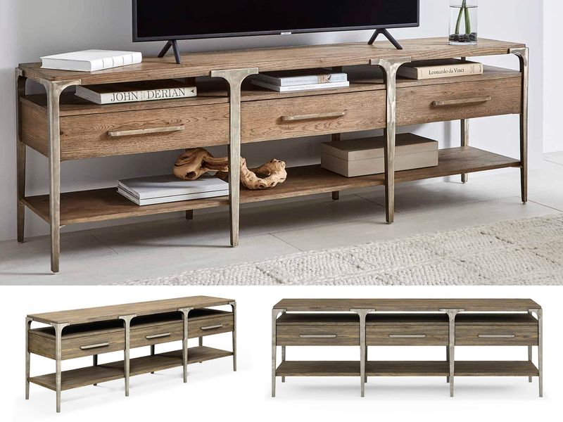 3-Drawer Contemporary  TV/Entertainment Stand/Console