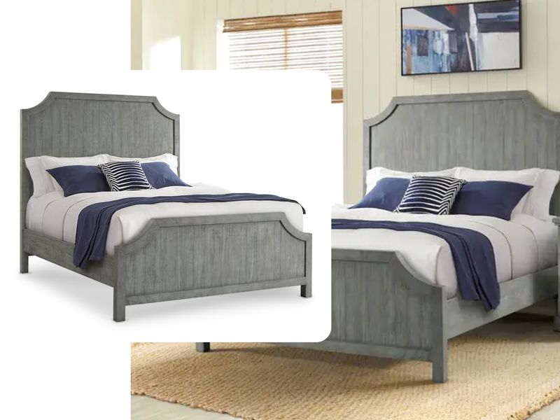 Chaise Panel Bed, King &amp; Queen, Grey