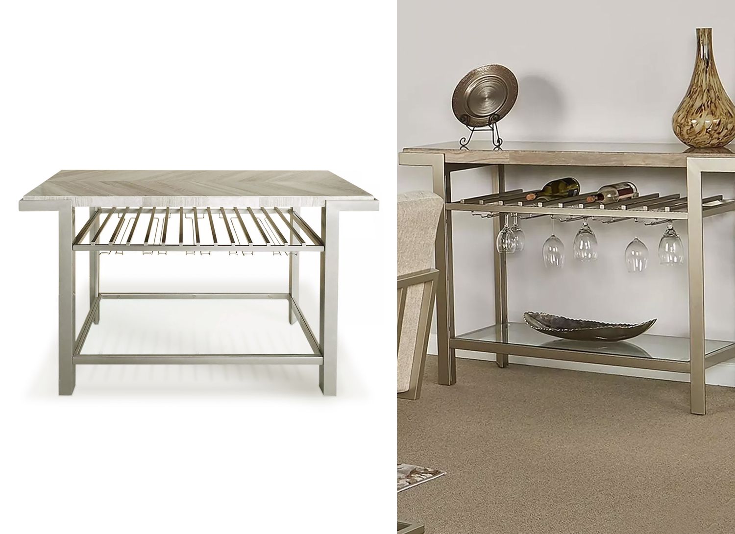 Marble Top Contemporary Server/Sideboard