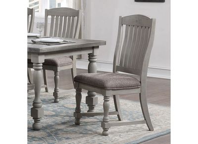 6 pc Casual Traditional Dining Set, Grey