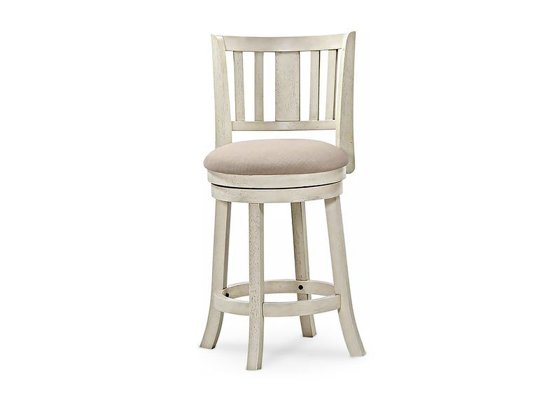 24&quot; Antique White Swivel Stool