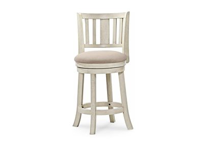 24&quot; Antique White Swivel Stool