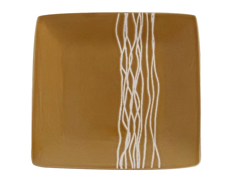 4 PCS, Wheat Stoneware Dinnerware Set, Gold
