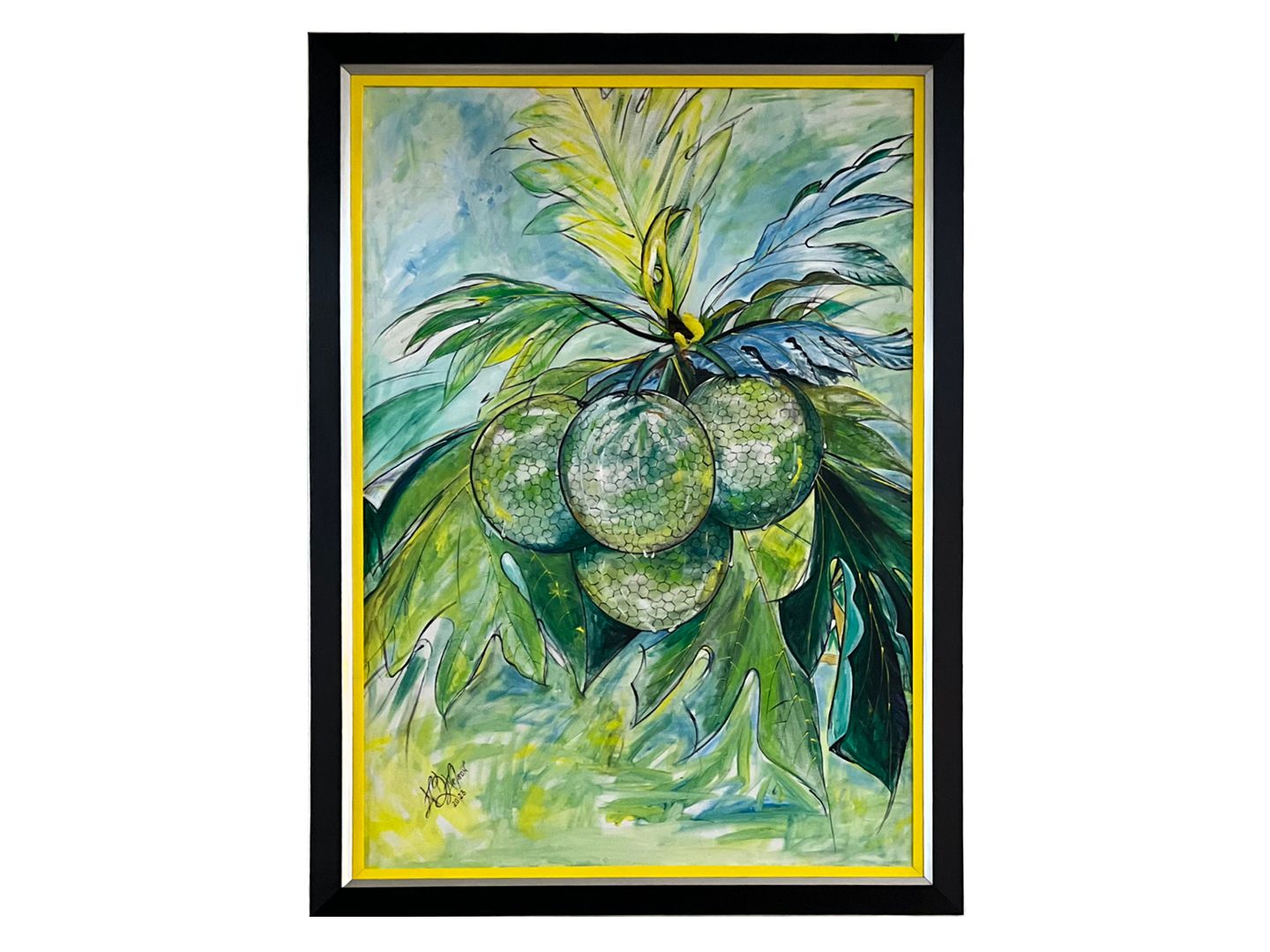 42&quot; x 30&quot; | Unique  Still Life Painting by Nelson, &quot;BF My Love &quot;, Framed, Acrylic on Canvas