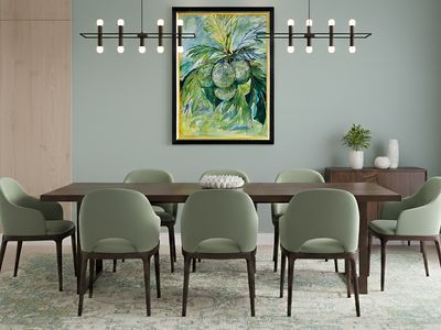 42" x 30" | Unique  Still Life Painting by Nelson, "BF My Love ", Framed, Acrylic on Canvas