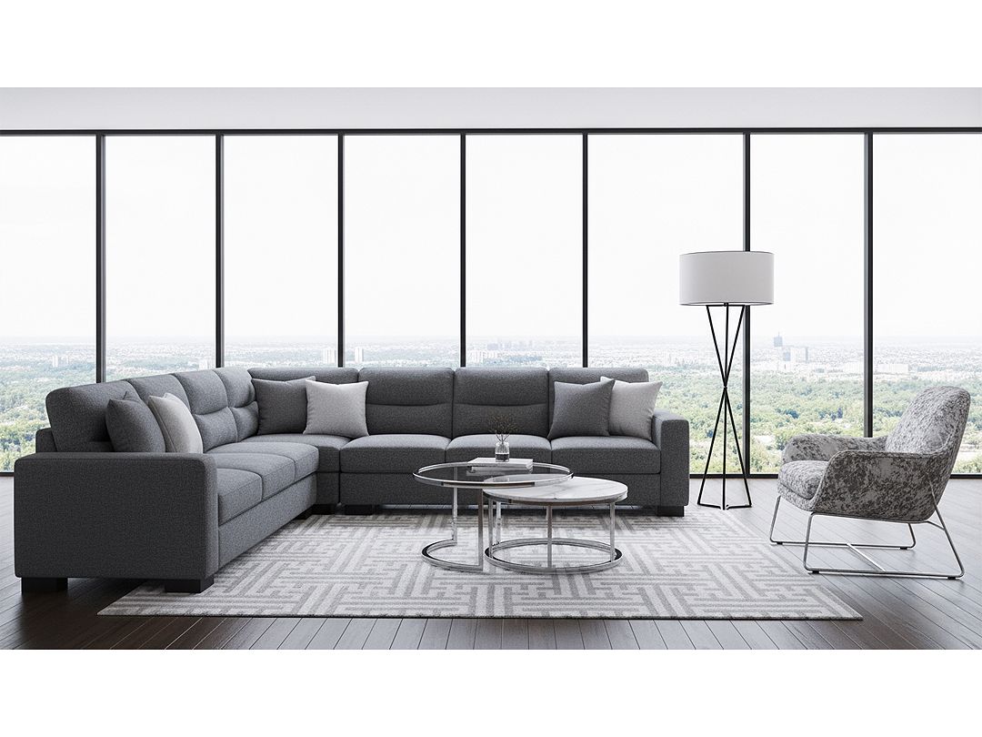Ideal Grey Fabric Sectional Ideal Grey Fabric Sectional
