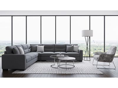 Ideal Grey Fabric Sectional