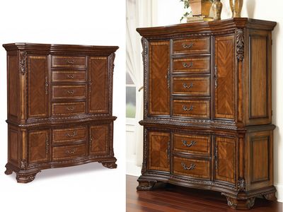6 Drawer Old World Bedside Chest