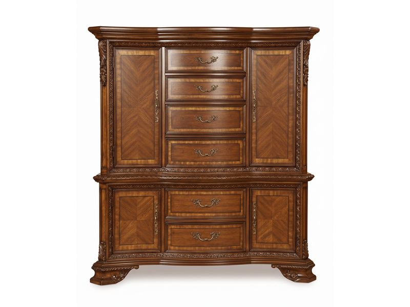6 Drawer Old World Bedside Chest