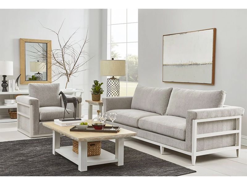 Swivel  Fleur de Sel Accent Armchair