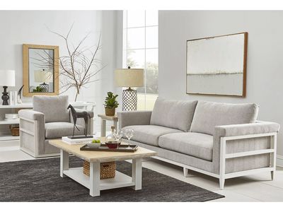 Swivel  Fleur de Sel Accent Armchair