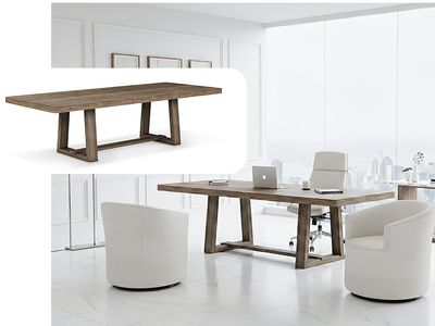 Trestle Oak Finish Desk Trestle Oak Finish Desk