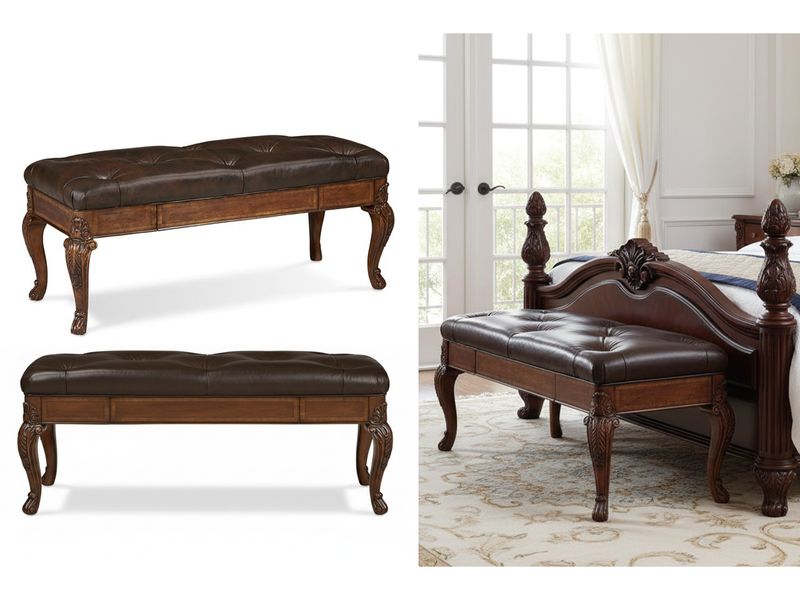 Classic Old World Storage Bench