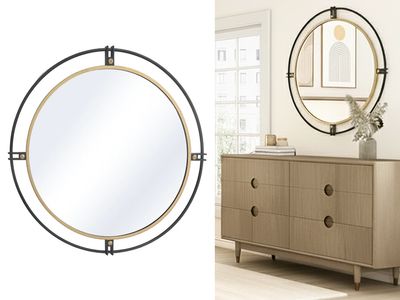 Metal Gilded Frame Round Mirror Metal Gilded Frame Round Mirror