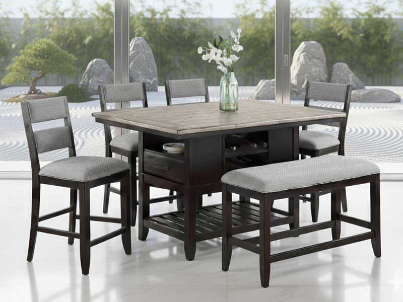 6 pc Counter Height Dining Set