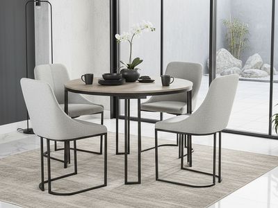 5 pc Sable Round Modern Dining Set 5 pc Sable Round Modern Dining Set