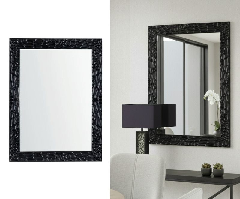 Black Oversized Mirror, 48&quot;H